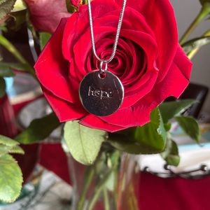 18-inch Circle shaped silver pendant